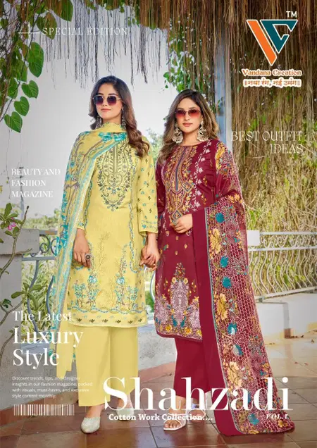Shahzadi Vol 7 By Vandana C Cotton Wholesale Dress Material In India

